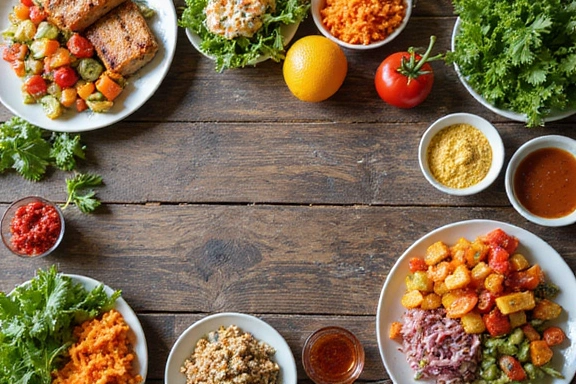 Piatti colorati e sani